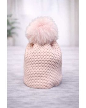 textilná čiapka PON-PON pink